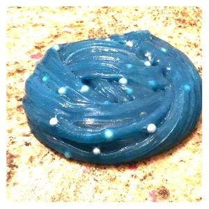 Clear blue slime